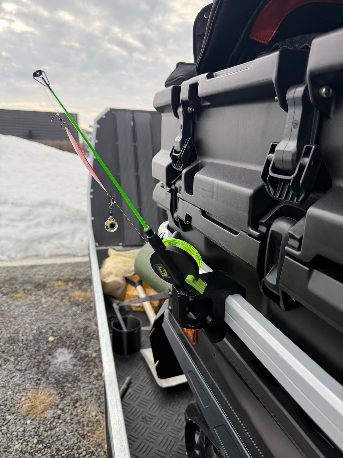 Handle bracket for ice fishing rod BRP