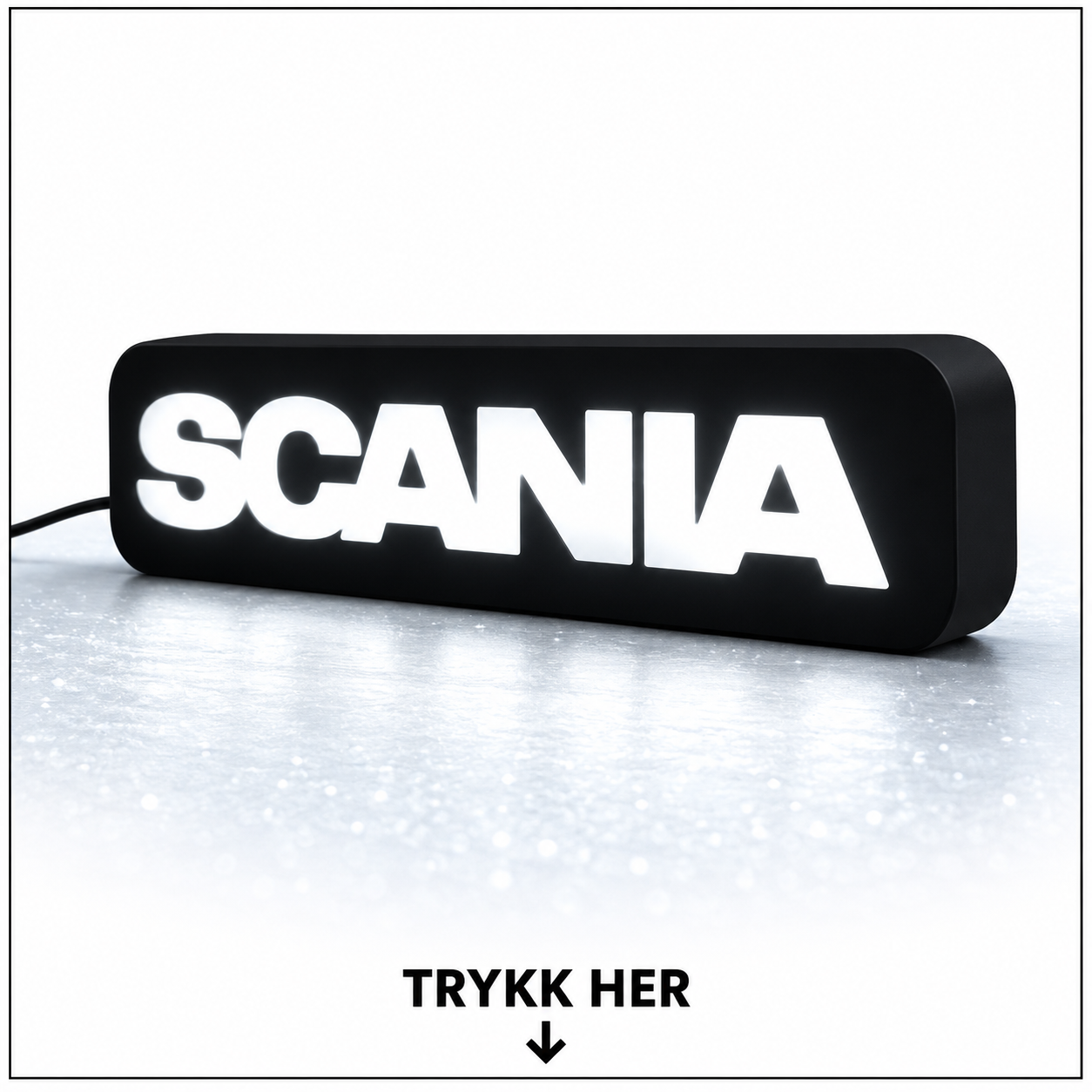 Scania Lysboks med LED – Garasjeskilt