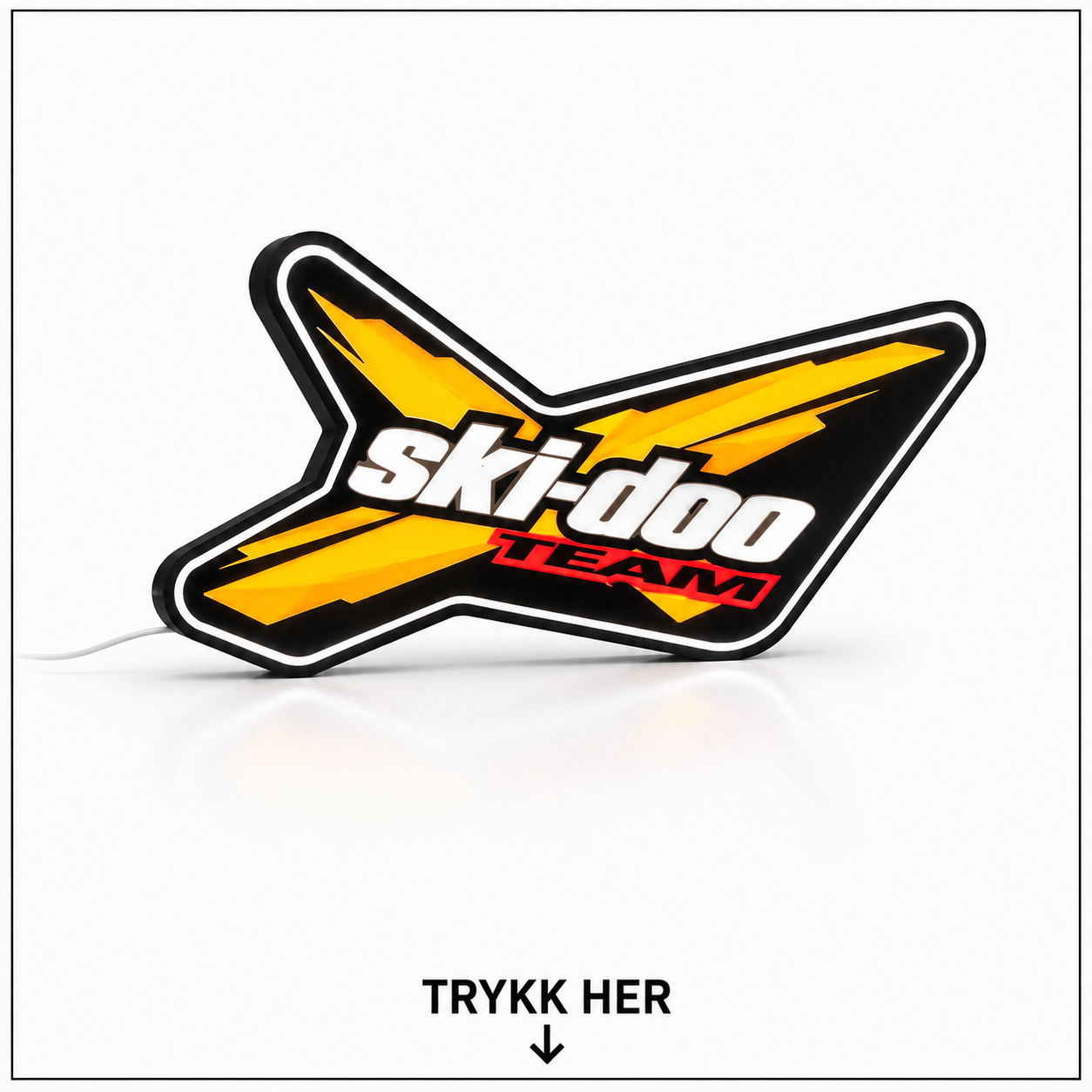 Ski-Doo X-Team Lysboks med LED – Garasjeskilt