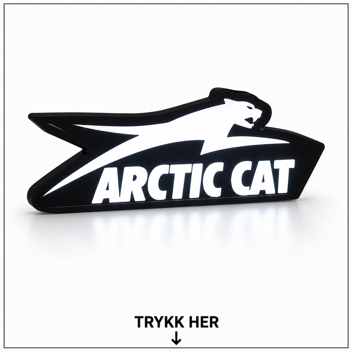 Arctic Cat Lysboks med LED – Garasjeskilt