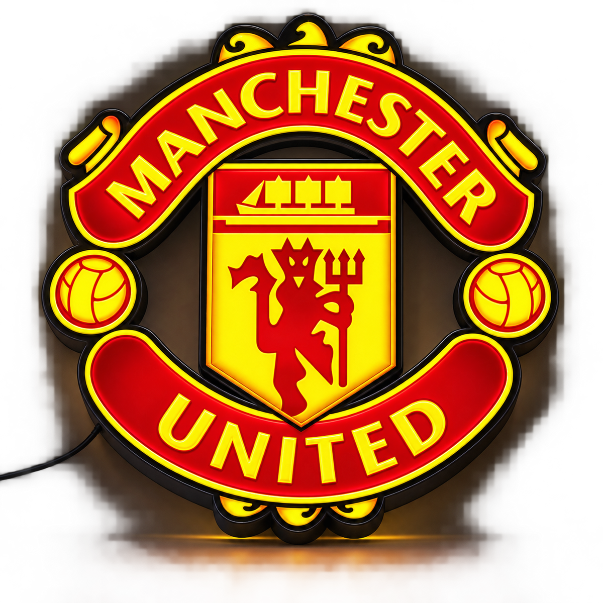 Manchester United Lysboks med LED – Fanartikkel