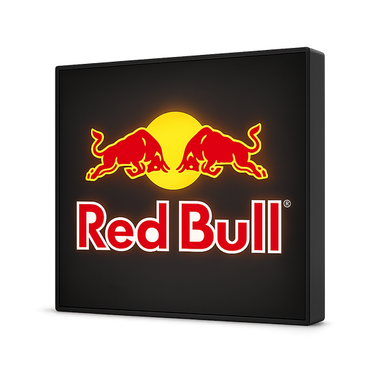 Red Bull Lysboks med LED – Garasjeskilt