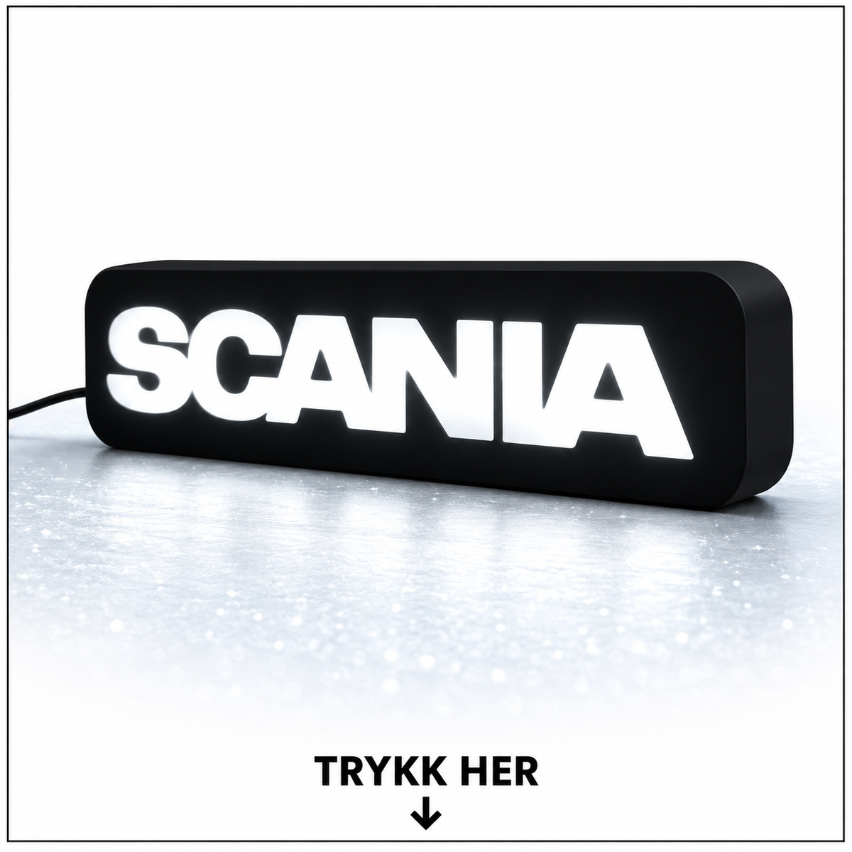 Scania Lysboks med LED – Garasjeskilt