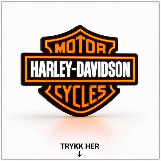 Harley-Davidson Lysboks med LED – Garasjeskilt