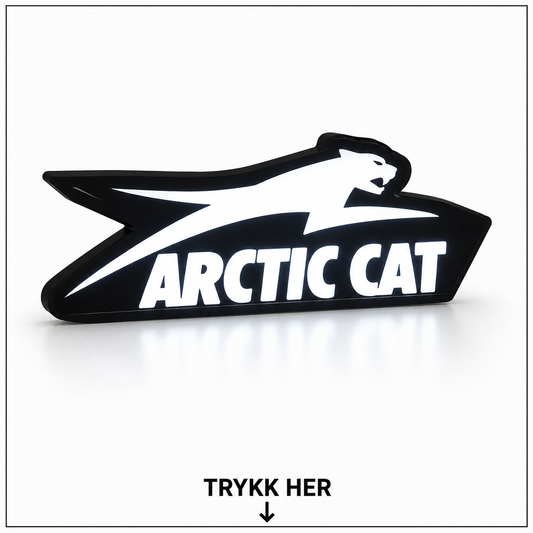 Arctic Cat Lysboks med LED – Garasjeskilt