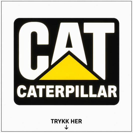 Caterpillar Lysboks med LED – Garasjeskilt