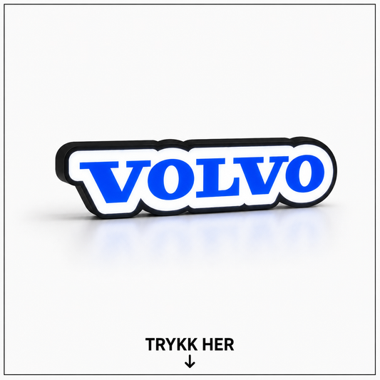 Volvo Lysboks med LED – Garasjeskilt